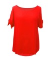 Czerwona szyfonowa bluzka - LARISS