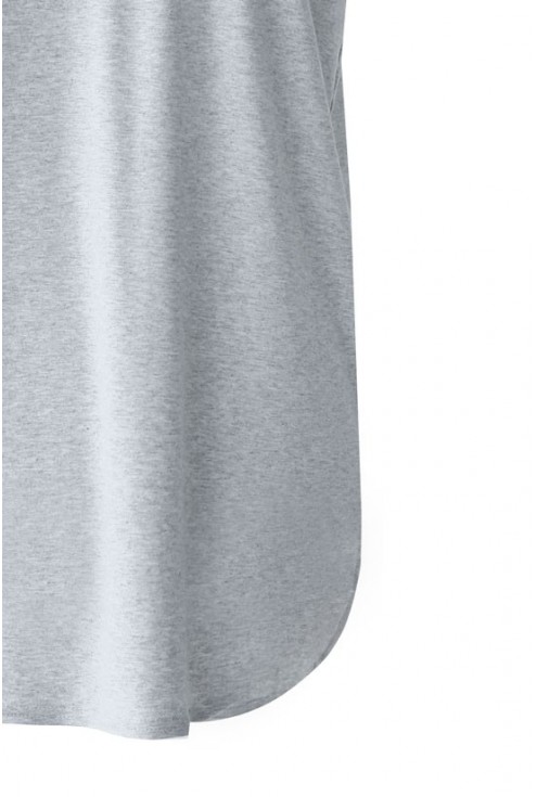 SZARA (melanż) bluzka z krzyżykiem w dekolcie NICOLA