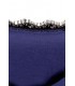 Bluzka z koronką przy dekolcie MIA - kolor jeansowy