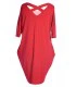 Czerwona tunika / sukienka z krzyżykiem na plecach GLORIA