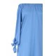 Błękitna sukienka hiszpanka z kieszeniami - Sofía
