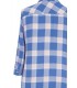 Długa koszula-tunika w pudrowo-niebieską kratę - SHEILA