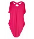 Różowa tunika / sukienka z krzyżykiem na plecach GLORIA