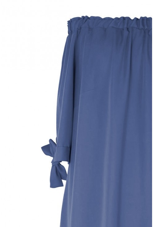 Sukienka hiszpanka - MARITA kolor jeansowy