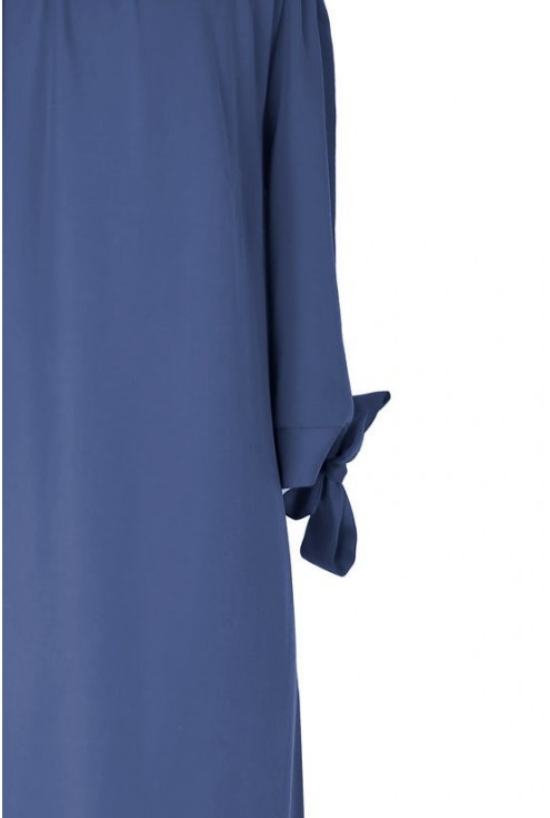 Sukienka hiszpanka - MARITA kolor jeansowy