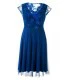 Kobaltowa wieczorowa sukienka z koronką LUCILLE