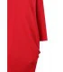 Czerwona sukienka z marszczeniami na boku - CLARA