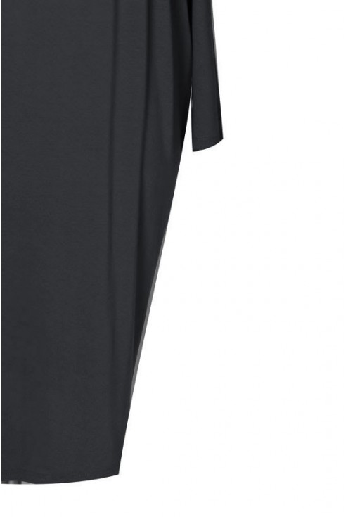 Czarna sukienka oversize z przeszyciem CLAUDIA
