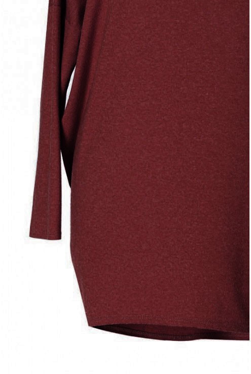 BORDOWA bluzka tunika BASIC (ciepły materiał)