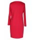 Czerwona sukienka z kółkami ELISA
