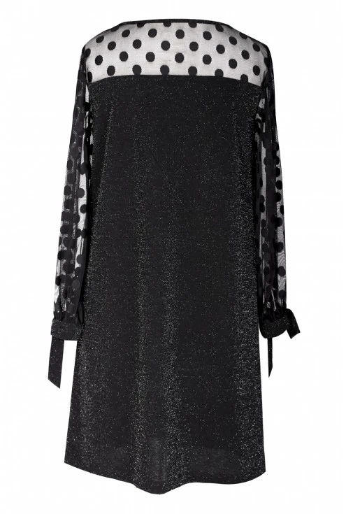 Czarna sukienka w kształcie litery A - Adessina