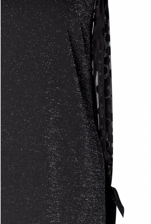 Czarna sukienka w kształcie litery A - Adessina