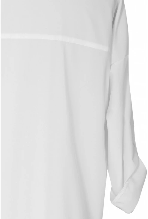 Biała bluzka / koszula z falbanką SABRINA