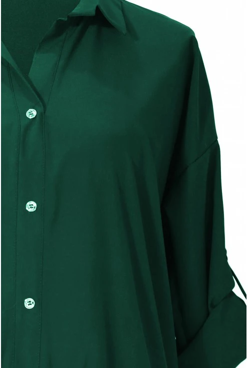 Zielona bluzka / koszula z falbanką SABRINA