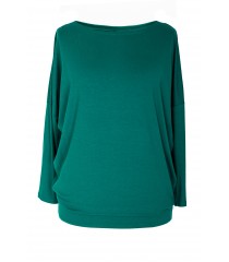 Zielona bluzka tunika z wiskozy BASIC
