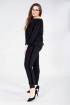 Czarne spodnie dresowe ze ściągaczem - VALENCIA
