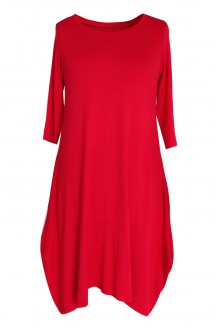 Czerwona dzianinowa sukienka - Hannah