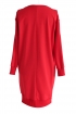 Czerwona dresowa sukienka z grafiką KEYS