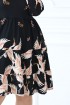 Czarna rozkloszowana sukienka pelikany RYAN