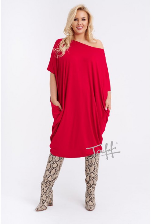 Sukienka oversize czerwona - WIJA