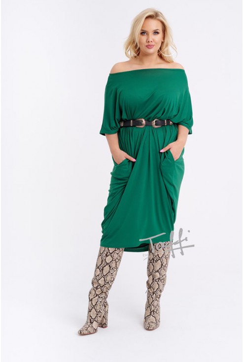 Sukienka oversize zielona - WIJA