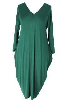 Zielona sukienka z długim xxl