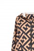 Czarno-camelowa bluza z geometrycznym wzorem - F-VIRTO