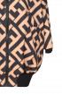 Czarno-camelowa bluza z geometrycznym wzorem - F-VIRTO