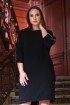 Czarna sukienka z ozdobnymi taśmami - NANCY