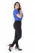POLSKIE czarne legginsy plus size z zapiętkami - CLEO BK