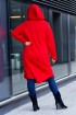 Czerwony płaszczyk jesienny dresowy plus size ARJA