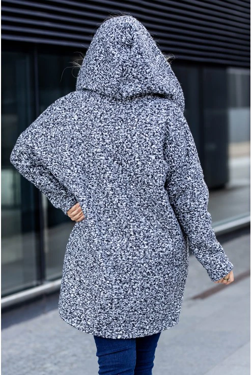 Płaszcz z kapturem dla kobiet plus size