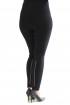 POLSKIE czarne legginsy plus size ze srebrnymi cekinami - LIVIA