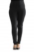 POLSKIE czarne antycelulitowe legginsy plus size z kieszeniami - NELL