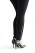 Czarne legginsy z ozdobnymi suwakami - Ariana