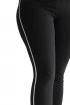 POLSKIE czarne legginsy plus size ze srebrnym lampasem - MAISIE