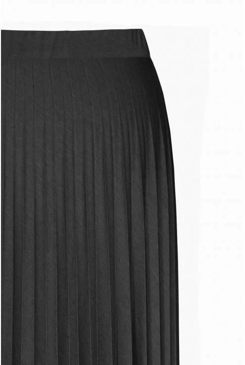 Czarna dzianinowa spódnica plisowana duże rozmiary