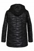 Czarna pikowana kurtka wiosenna z kapturem - BRIDGET