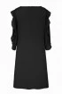 Czarna sukienka z szyfonowymi rękawami JANE