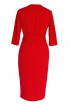 Czerwona sukienka z wiązaniem - VENEZIA
