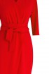 Czerwona sukienka z wiązaniem - VENEZIA