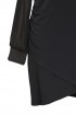 Czarna szyfonowa sukienka z głębokim dekoltem - KIM