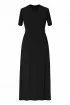 Czarna sukienka z kopertowym dekoltem LUIZZA