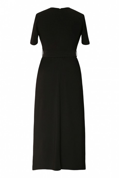 Czarna sukienka maxi 7/8 plus size