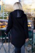 Czarna bluzo-kurtka z łączonych materiałów - KATY