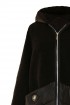 Czarna zapinana bluza z łączonych materiałów - GWEN II