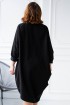 Czarna dresowa sukienka oversize - MISHA