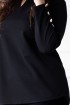 Czarna bluzka ze złotymi guzikami (ramiona i rękawki) - NESSA