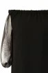 Czarna bluzka hiszpanka ze srebrnymi rękawami - KAYLA