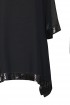 Czarna szyfonowa bluzka z cekinami - FREYA